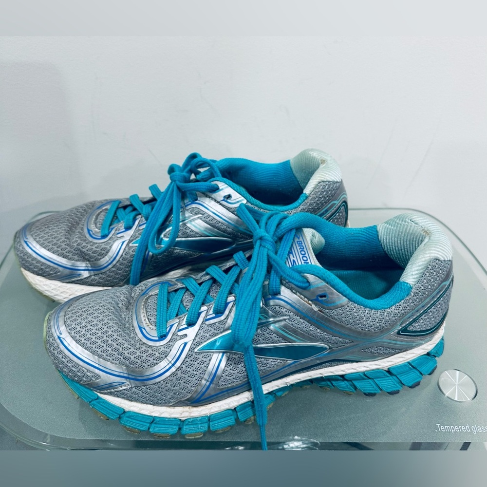 Brooks Sneakers Womens Size‎ 8,5 Adrenaline GTS DNA Grey Turquoise Blue
